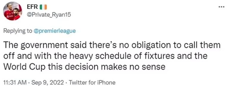 انتقاد للتأجيل الملكة إليزابيث بين جماهير الدوري الإنجليزي