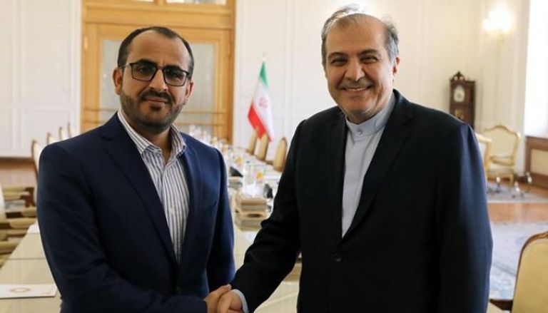المتحدث باسم مليشيات الحوثي مع كبير مستشاري وزير الخارجية الإيراني