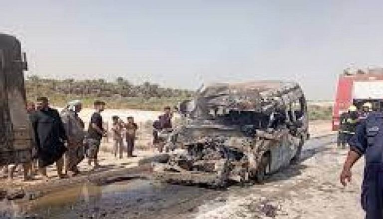 التصادم أدى لانفجار الحافلة- أرشيفية