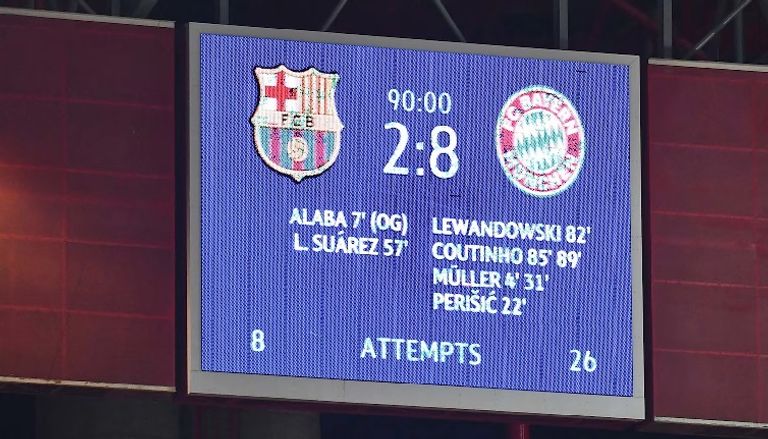 بايرن يسحق برشلونة 8-2 في 2020