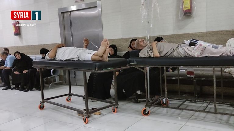 مصابون بالكوليرا داخل أحد المستشفيات السورية