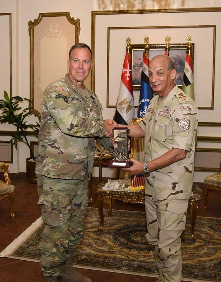 لقاء الجنرال مايكل كوريلا والفريق أول محمد زكي