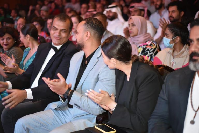 أحمد خالد صالح وزوجته هنادي مهنا