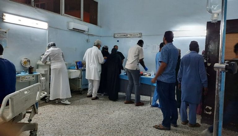 ألسنة النار تتصاعد في سماء سبها