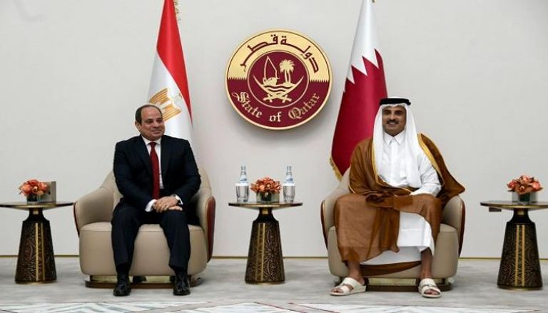 الرئيس السيسي والشيخ تميم في الدوحة
