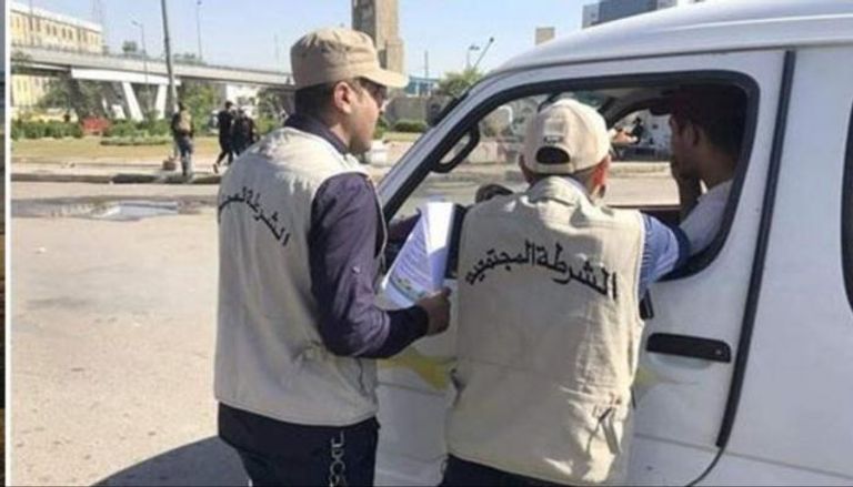 عناصر من الشرطة المجتمعية العراقية خلال مهمة أمنية - أرشيفية