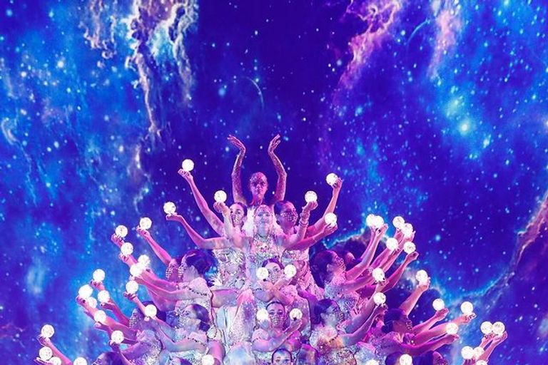 فرقة مياس اللبنانية خلال عرضها في النهائي