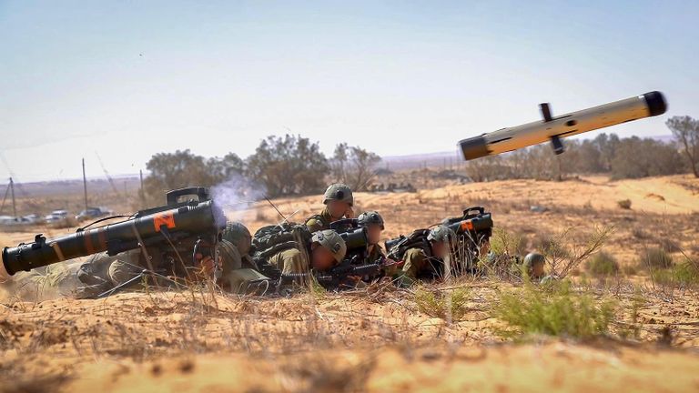 جانب من المناورة الإسرائيلية