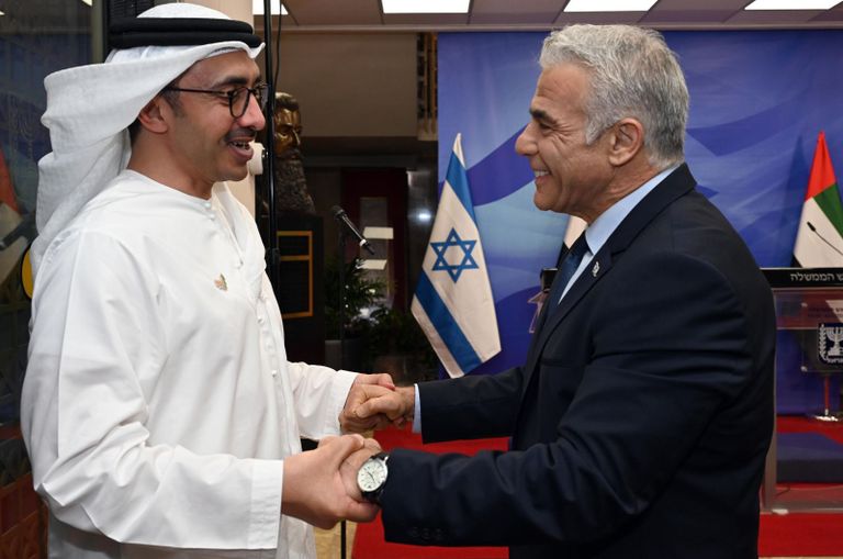رئيس وزراء إسرائيل ووزير خارجية دولة الإمارات
