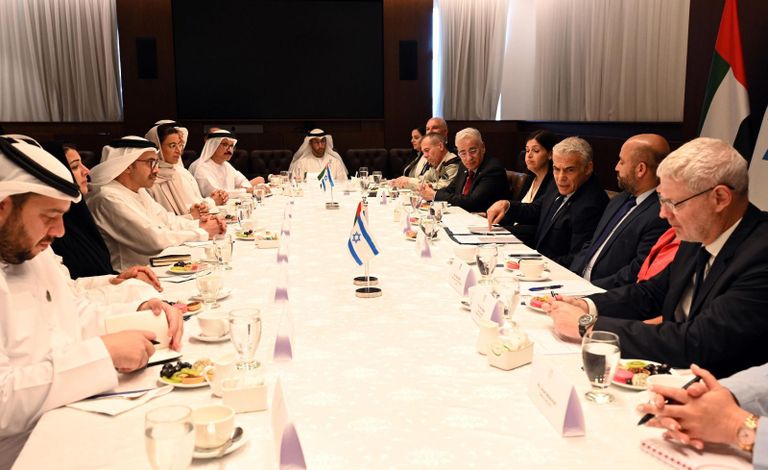 رئيس وزراء إسرائيل ووزير خارجية دولة الإمارات