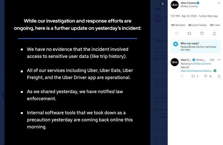 تحقيق شركة أوبر في عملية الاختراق تعرض شركة أوبر للاختراق الإلكتروني