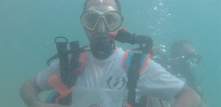 جانب من عملية الغوص