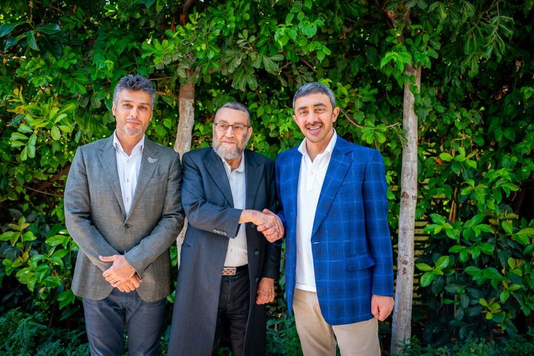 عبدالله بن زايد يلتقي عضو الكنيست الإسرائيلي موشيه غافني الشيخ عبدالله بن زايد آل نهيان في جامعة