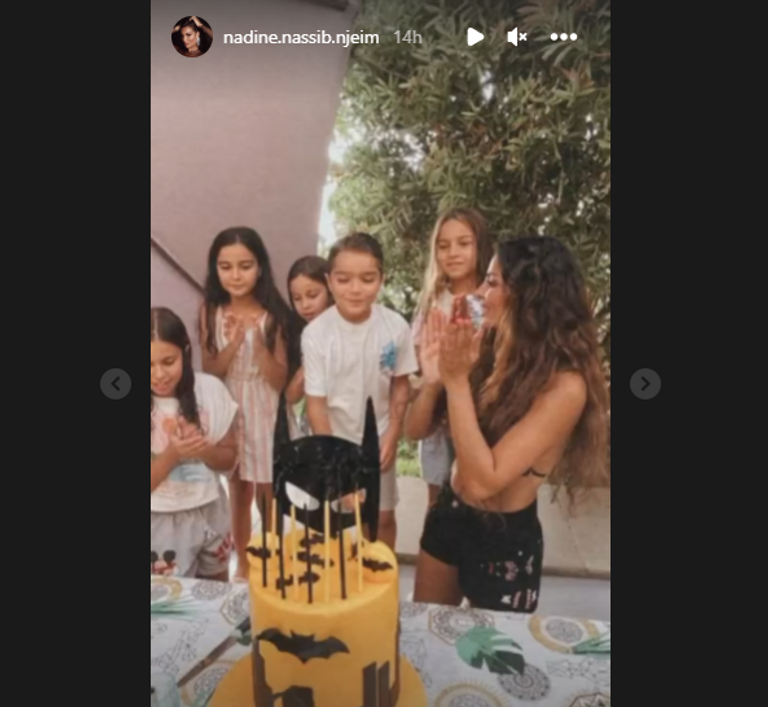 نادين نجيم في عيد ميلاد ابنها نادين نسيب نجيم - أرشيفية