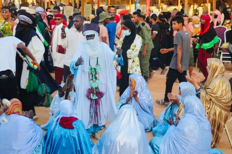 جانب من استقبال المشير خليفة حفتر في مدينة غات