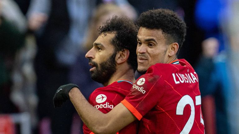 محمد صلاح ولويس دياز محمد صلاح نجم ليفربول