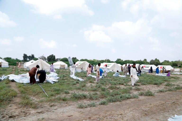 جانب من المساعدات الإماراتية إلى باكستان