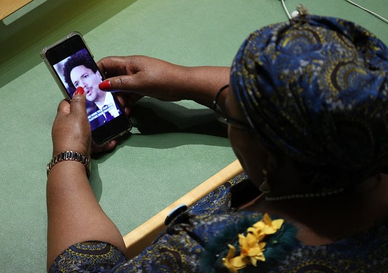 قاعة الأمم المتحدة الرئيسية حيث تُلقى كلمات القادة