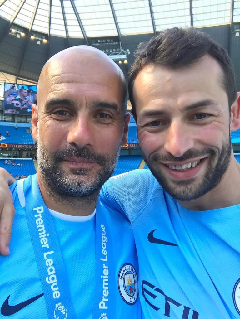 جوارديولا مع إيرلينج هالاند في مانشستر سيتي