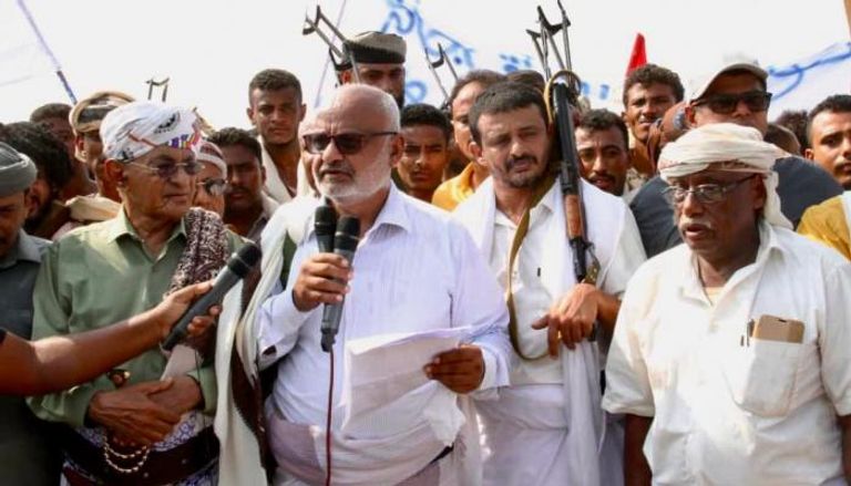جانب من الفعالية الاحتجاجية غرب اليمن