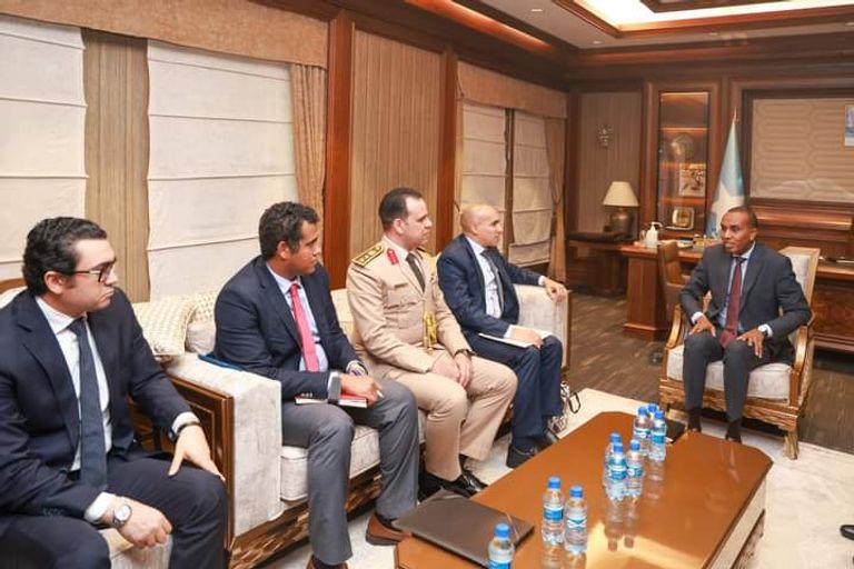 جانب من لقاء رئيس وزراء الصومال والسفير المصري