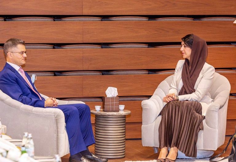 الشيخ شخبوط بن نهيان بن مبارك آل نهيان يلتقي بعلي بونغو رئيس جمهورية الغابون