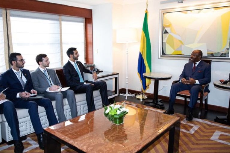 الشيخ شخبوط بن نهيان بن مبارك آل نهيان يلتقي بعلي بونغو رئيس جمهورية الغابون