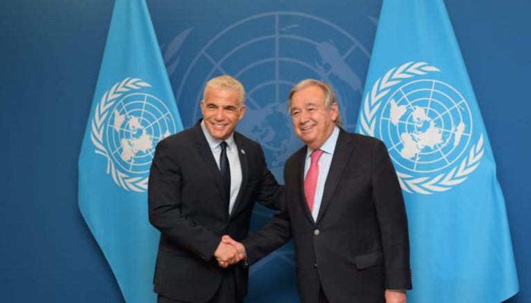 لابيد والأمين العام للأمم المتحدة