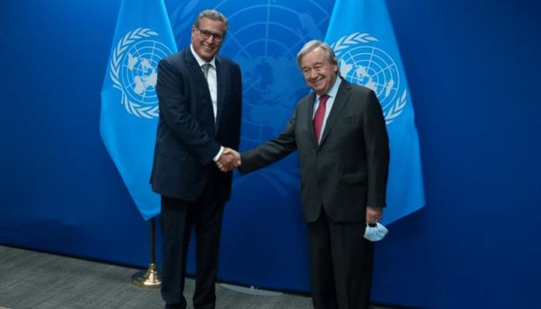  رئيس الحكومة المغربية والأمين العام للأمم المتحدة