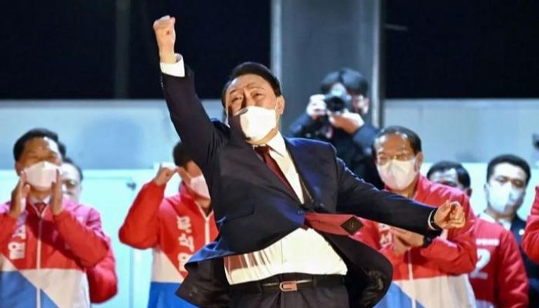 الرئيس الكوري الجنوبي يون سوك يول خلال حملته الانتخابية- أرشيفية