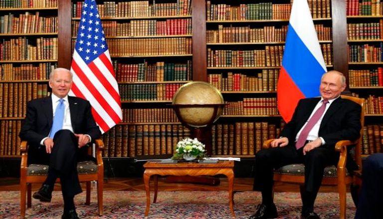 جانب من لقاء سابق بين الرئيسين الروسي بوتين والأمريكي بايدن. (أرشيفية)