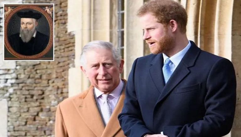 الملك تشارلز مع ابنه الأمير هاري