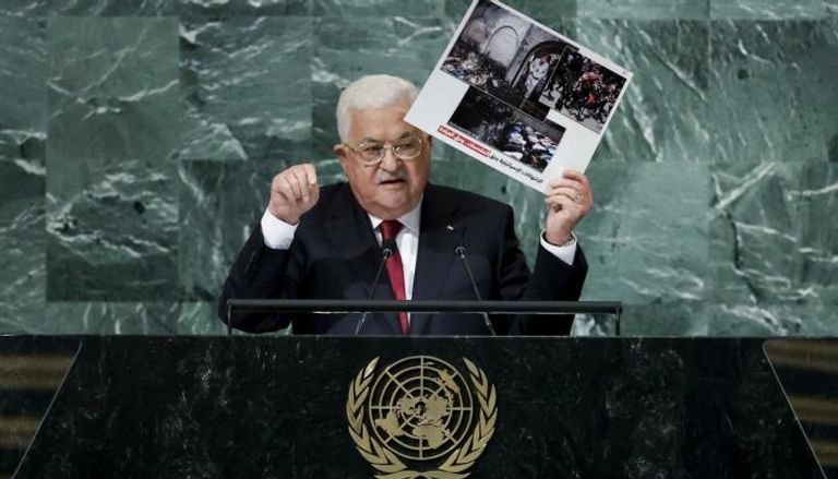 الرئيس الفلسطيني أثناء خطابه أمام الأمم المتحدة