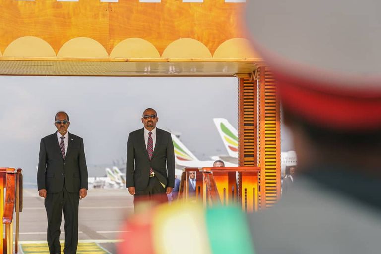 آبي أحمد يستقبل الرئيس الصومالي