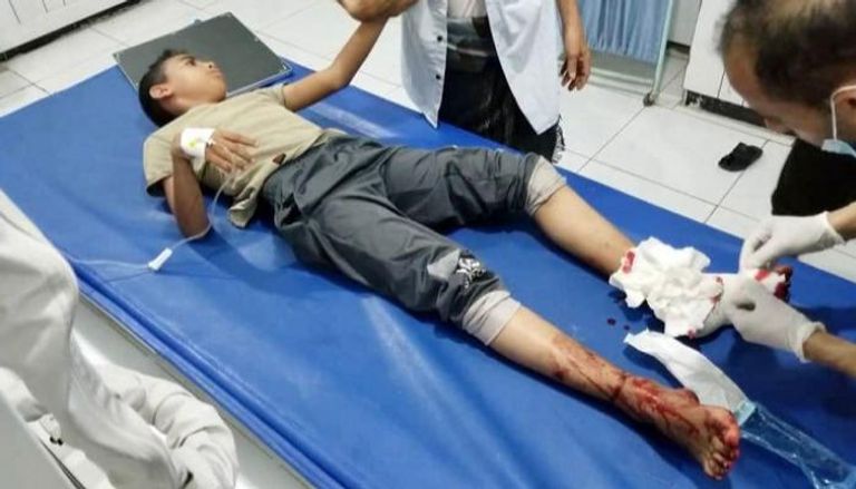 طفل مصاب بهجوم حوثي مدفعي في تعز - أرشيفية