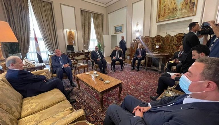 سامح شكري خلال لقاء روحي فتوح بالقاهرة