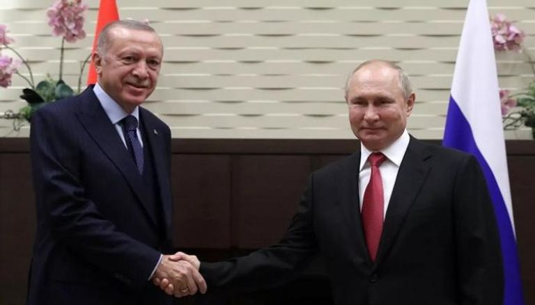 الرئيسان التركي رجب طيب أردوغان والروسي فلاديمير بوتين
