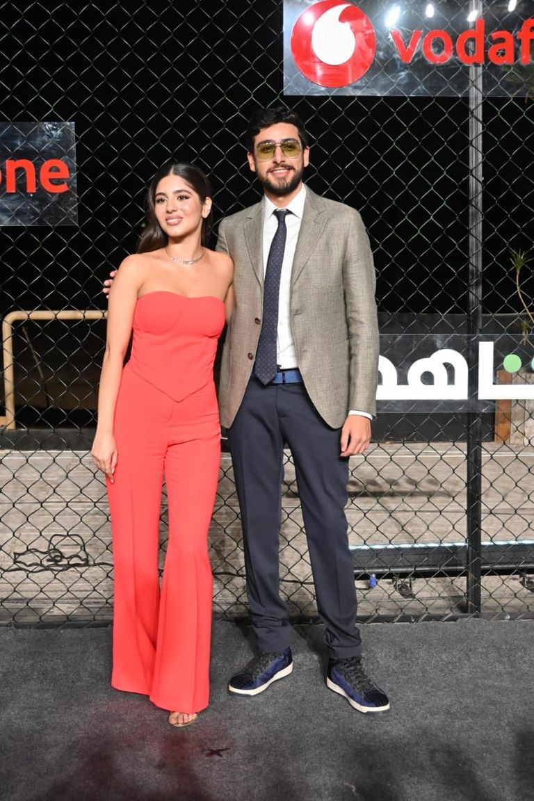 مايان السيد وتيام مصطفى قمر في احتفالية "شاهد" و"فودافون" مايان السيد مع تيام مصطفى قمر في احتفالية