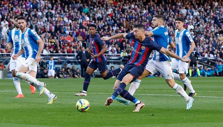 من مباراة برشلونة ضد إسبانيول في الدوري الإسباني