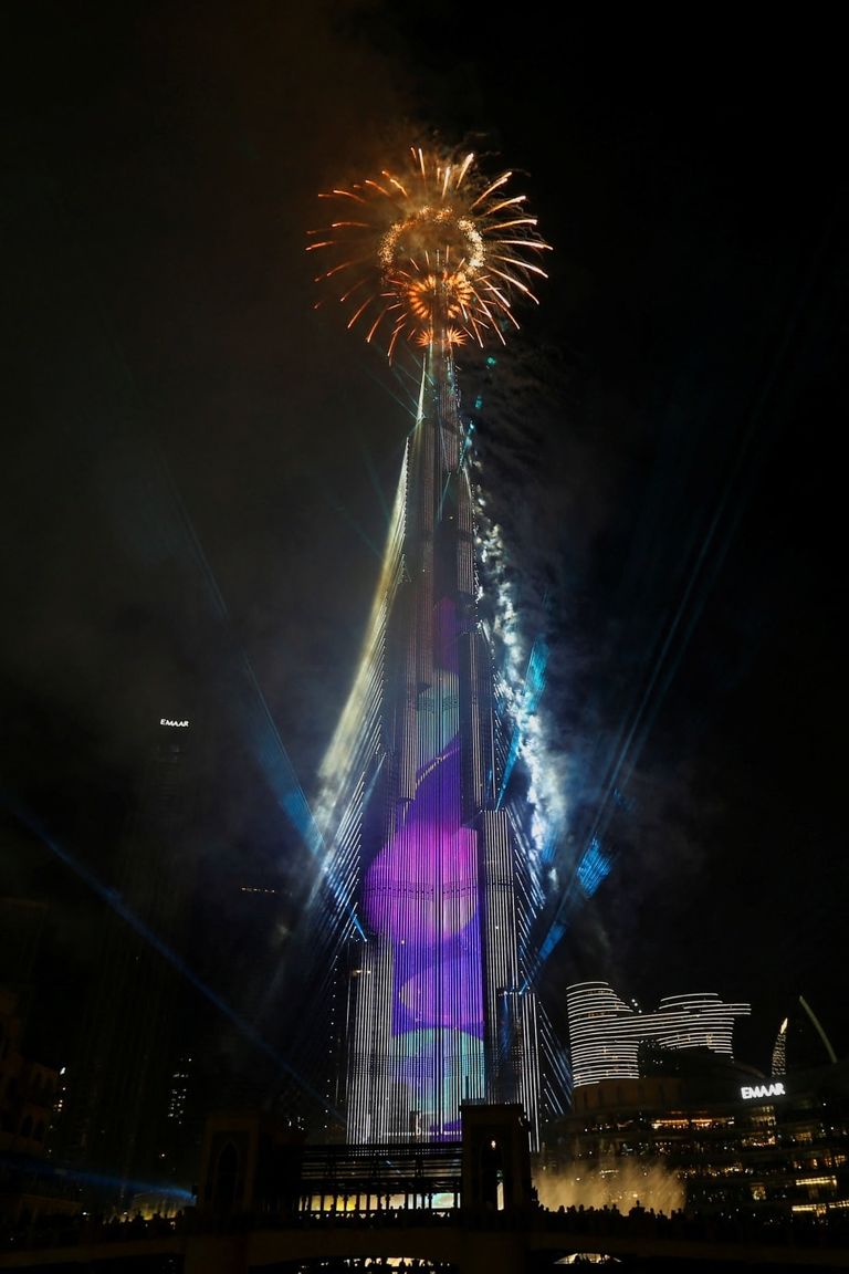 احتفال برج خليفة برأس السنة