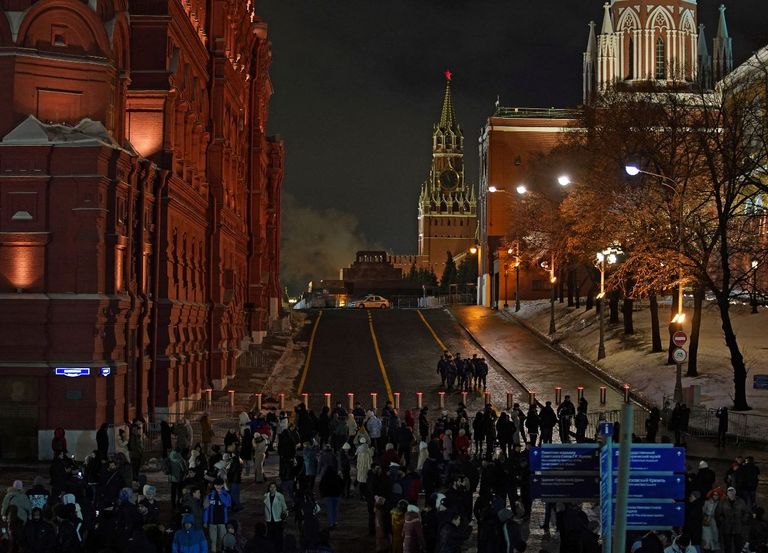 جانب من احتفالات رأس السنة في موسكو