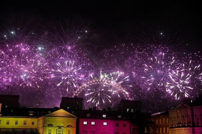 احتفالات كبيرة في لندن بالعام الجديد