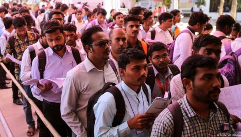 نسبة البطالة في الهند ترتفع خلال الشهر الماضي