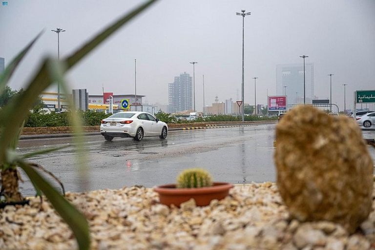 جانب من أمطار السعودية الإثنين