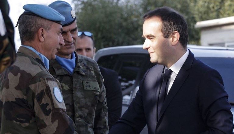 وزير الدفاع الفرنسي خلال لقاء رئيس مجلس النواب اللبناني