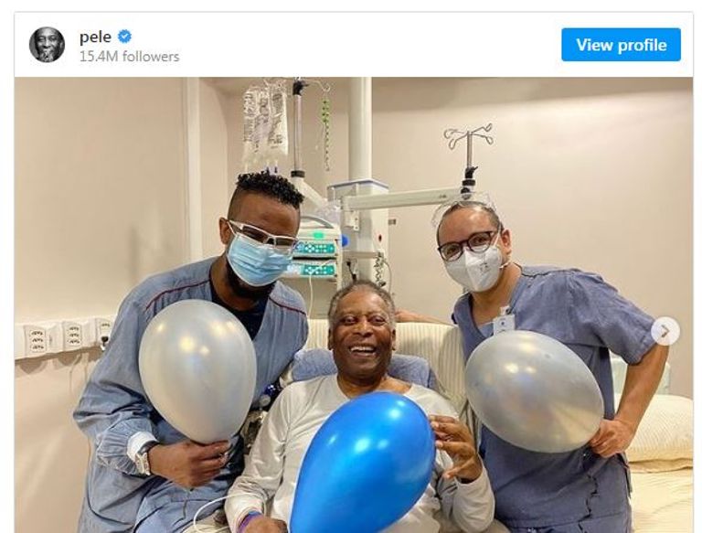 بيليه في المستشفى بيليه أسطورة كرة القدم البرازيلية