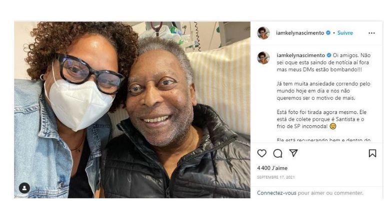 بيليه وابنته بيليه أسطورة كرة القدم البرازيلية