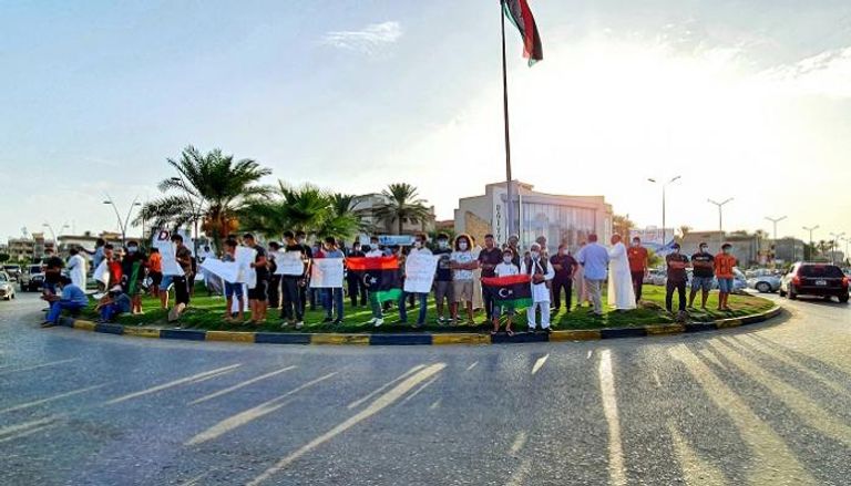 مظاهرة ضد المرتزقة في ليبيا