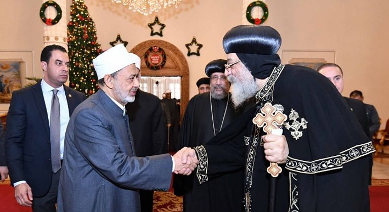 البابا تواضروس خلال استقباله لشيخ الأزهر