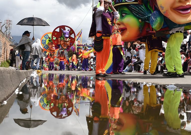 جانب من فعاليات المهرجان في كولومبيا